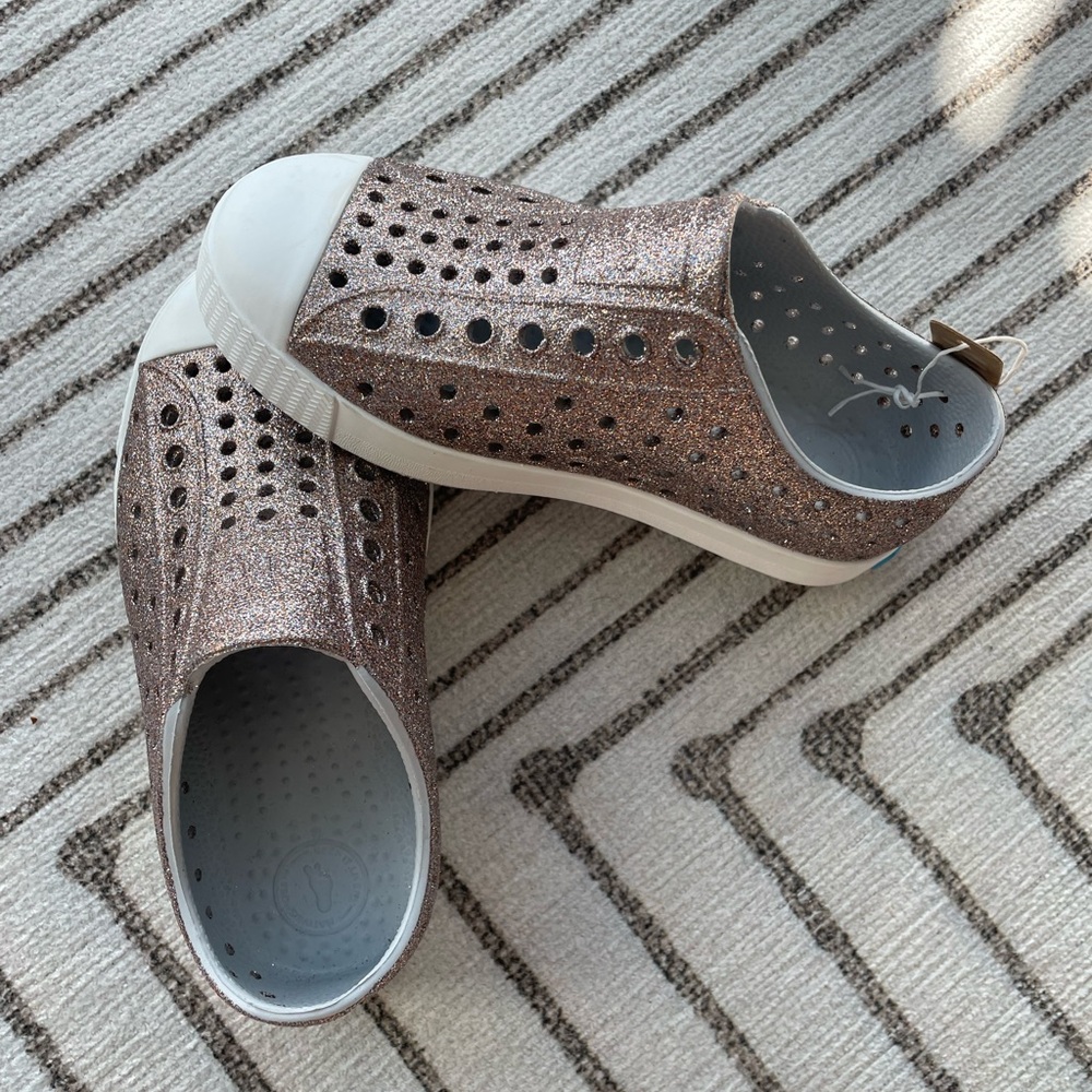 Native Jefferson Bling Glitter Kids Shoes